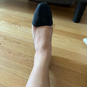 Vintage Neiman Marcus flats with clear sides